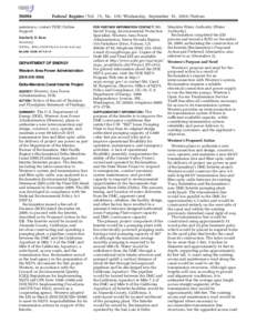 [removed]Federal Register / Vol. 75, No[removed]Wednesday, September 15, [removed]Notices assistance, contact FERC Online Support.