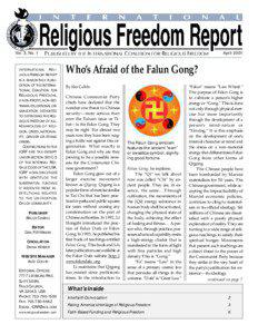 Vol. 3, No. 1  I NTER NATIONAL R E LI GIOUS FREEDOM REPORT