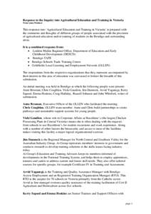 Technical and further education / Vocational education / Bendigo / Australian Qualifications Framework / National Training System / Agricultural education / Northern Melbourne Institute of TAFE / Education in Victoria / States and territories of Australia / Education in Australia / Victoria