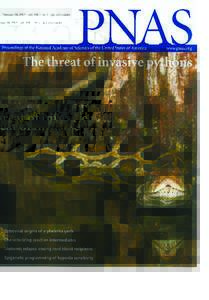 Severe mammal declines coincide with proliferation of invasive Burmese pythons in Everglades National Park Michael E. Dorcasa,1, John D. Willsonb, Robert N. Reedc, Ray W. Snowd, Michael R. Rochforde, Melissa A. Millerf,
