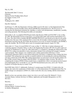 May 16, 1996, DOE letter forwarding deliverables for Revision 1 per the[removed]of 16 http://www.hss.doe.gov/deprep[removed]tb96y16a.htm