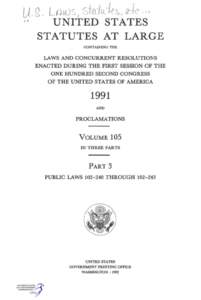 UNITED STATES STATUTES AT LARGE y CONTAINING THE