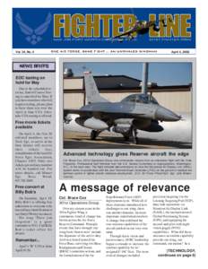 Vol. 34, No. 4  April 4, 2008 NEWS BRIEFS EOC testing on