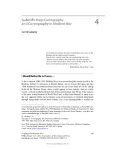 4  Gabriel’s Map: Cartography and Corpography in Modern War Derek Gregory