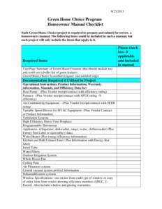 Microsoft Word - Green Home Choice Homeowner Manual Checklist.doc