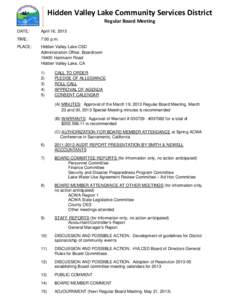 Parliamentary procedure / Management / Meetings / Committees / Structure / Politics / Business / Corporate governance / Agenda / ACWA / Public comment / Board of Finance