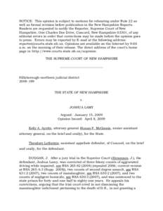 NOTICE: This opinion is subject to motions for rehearing under Rule 22 as well as formal revision before publication in the New Hampshire Reports. Readers are requested to notify the Reporter, Supreme Court of New Hampsh