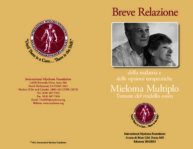 Breve Relazione  International Myeloma Foundation[removed]Riverside Drive, Suite 206 North Hollywood, CA[removed]