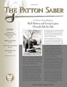 Spring[removed]The Patton Saber A Visit to Green Meadows  Rich History and Living Legacy