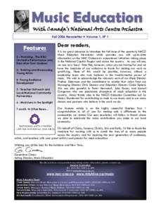 Introducing the NAC Music Education Newsletter