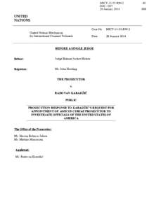 [removed]OTP Response Karadzic Motion Appointment Amicus Cur…