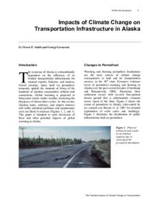 Smith and Levasseur  1 Impacts of Climate Change on Transportation Infrastructure in Alaska