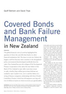 Geoff Bertram and David Tripe  Covered Bonds and Bank Failure Management in New Zealand