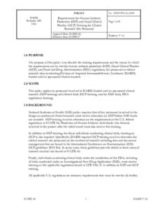 Medicine / Pharmaceutical industry / Design of experiments / Pharmacology / Drug safety / Good Clinical Practice / Institutional review board / Division of Acquired Immunodeficiency Syndrome / Declaration of Helsinki / Research / Health / Clinical research