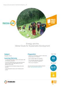 Energy and the Global Goals for Sustainable Development | P1  Energy and the Global Goals for Sustainable Development  Subject