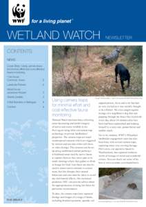 WETLAND WATCH  NEWSLETTER Contents News