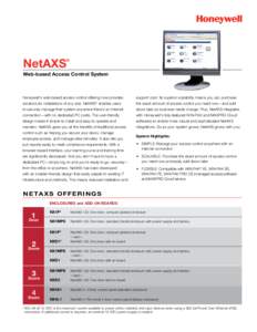NetAXS Web-based Access Control System Data Sheet