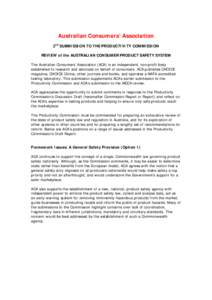 Consumer organizations / Product liability / Product recall / U.S. Consumer Product Safety Commission / Consumer Reports / National Highway Traffic Safety Administration / Consumer protection law / Toy safety / General Product Safety Regulations / Safety / Consumer protection / Ethics