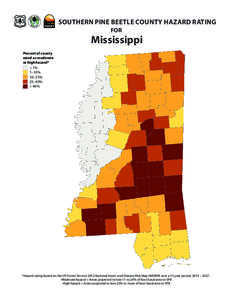 NIDRM[removed]Southern Pine Beetle county hazard rating map for Mississippi