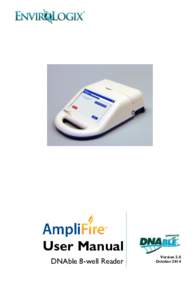 User Manual DNAble 8-well Reader Version 2.0 October 2014