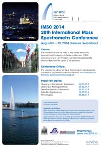 IMSC 2014 20th International Mass Spectrometry Conference