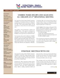 Volume 1, Issue 1, Spring 2003 EXECUTIVE DIRECTORS Eva M. Moya United States Section Fernando Sepúlveda Amor Mexico Section