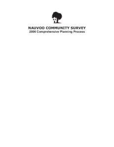 NAUVOO COMMUNITY SURVEY 2006 Comprehensive Planning Process General Development What priority do you think the city should place on road corridor design and construction strategies