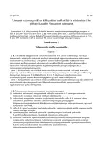 15. aprilNrUumasut nakorsaqarnikkut killeqarfinni nakkutilliiviit misissuisarfiillu pillugit Kalaallit Nunaannut nalunaarut