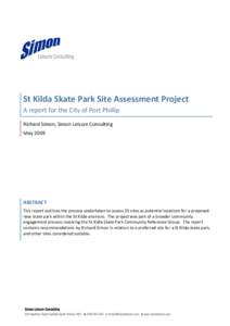 St Kilda Skate Park Report (Final)