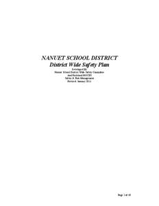 NANUET SCHOOL DISTRICT District Wide Safety Plan Developed By Nanuet School District-Wide Safety Committee And Rockland BOCES Safety & Risk Management