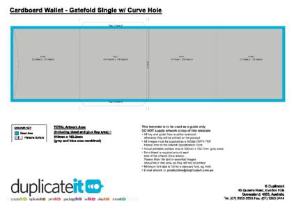 Cardboard Wallet - Gatefold Single wCurve Hole.psd