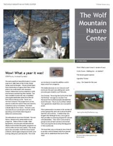 THE WOLF MOUNTAIN NATURE CENTER  Winter Issue 2013 The Wolf Mountain