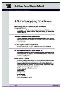 Guardianship Tribunal of New South Wales / United Kingdom / Human Rights Review Tribunal / Tribunal / Ministry of Justice / Government