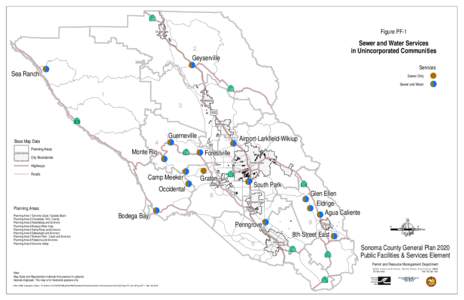 Sonoma County GP[removed]Sewer and Water Services in Unincorporated Communities [Figure PF-1]