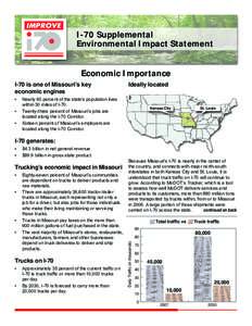 IMPROVE  I-70 Supplemental Environmental Impact Statement Economic Importance