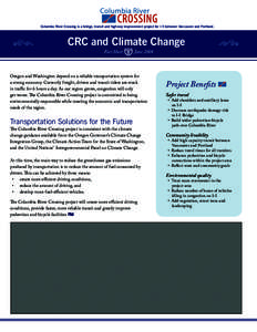 Columbia River Crossing / Traffic congestion / Vancouver /  Washington / Transport economics / Sustainable transport / Transport / Road transport / Transportation planning