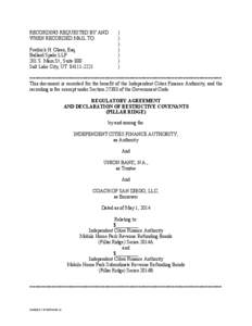 RECORDING REQUESTED BY AND WHEN RECORDED MAIL TO: Fredrick H. Olsen, Esq. Ballard Spahr LLP 201 S. Main St., Suite 800 Salt Lake City, UT[removed]