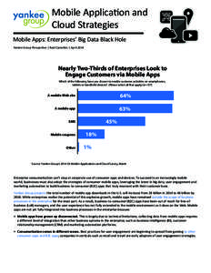Mobile Application and Cloud Strategies Mobile Apps: Enterprises’ Big Data Black Hole Yankee Group Perspective | Raúl Castañón | April[removed]Nearly Two-Thirds of Enterprises Look to