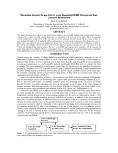 Reversible Systolic Arrays: Bijective Single-Instruction Multiple-Data (SIMD) Architectures and their Quantum Extensions