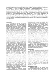 Isotopic compositions of asteroidal liquid water trapped in fluid inclusions of chondrites. H. Yurimoto1, 2, S. Itoh1, M. Zolensky3, M. Kusakabe4, A. Karen5 and R. Bodnar6 1 Natural History Sciences, Hokkaido University,