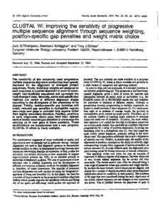 Computational science / Sequence alignment / Gap penalty / STING / Ras subfamily / Clustal / BLAST / Multiple sequence alignment / Bioinformatics / Computational phylogenetics / Science