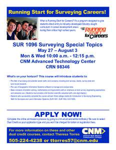 325-13A Dual Credit 10 Step-Running Start Flyer Surveying Summer.indd