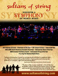 discover a  SYMPHONY of world music  Kitchener-Waterloo Symphony – Maestro John Morris Russell