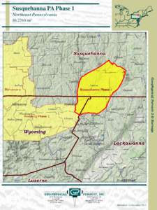 Susquehanna PA Phase 1 Northeast Pennsylvania[removed]mi2 Geophysical Pursuit 3-D Surveys
