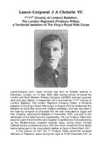 Lance-Corporal J A Christie VC.qxd