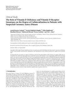 Vitamin D / Aging-associated diseases / Cardiology / Lipoproteins / Hypovitaminosis D / Coronary artery disease / Atherosclerosis / Calcitriol receptor / Niacin / Nutrition / Medicine / Biology