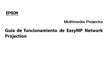 Guía de funcionamiento de EasyMP Network Projection Contenido  2