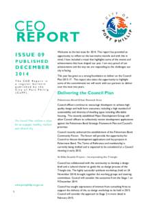 CEO REPORT ISSUE 09 PUBLISHED  DECEMBER