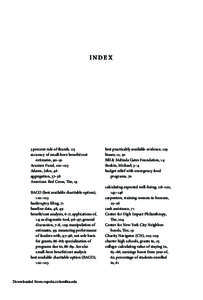in de x  3 percent rule of thumb, 115 accuracy of small-bore benefit/cost estimates, 90–91 Acumen Fund, 102–103