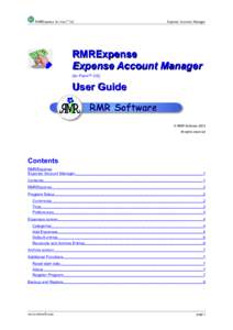 RMRExpense  (for Palm™ OS) Expense Account Manager